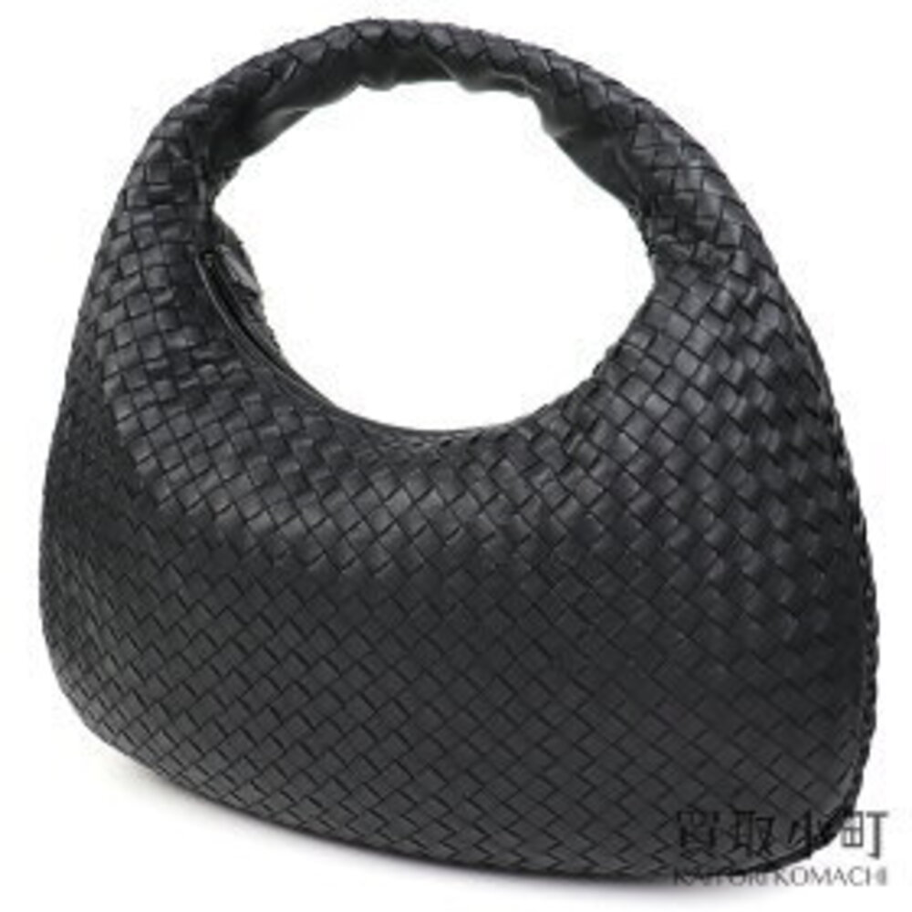Bottega Veneta Nero Black Intrecciato Nappa Hobo One Shoulder Bag on Leather